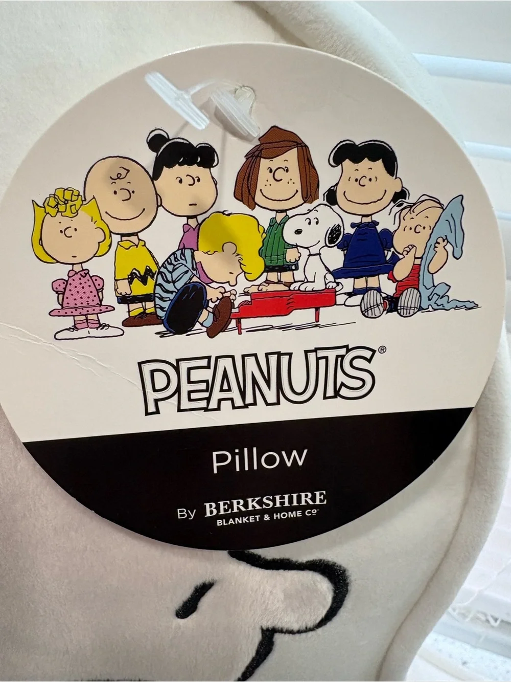 NWT Berkshire Peanuts Character Pillow - Charlie and Snoopy Hugging - set of 2